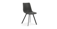 Chaise 'OSLO' PU Noir, dimensions : H84 x L44 x P57 cm