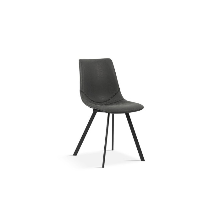 Chaise 'OSLO' PU Noir, dimensions : H84 x L44 x P57 cm