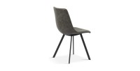 Chaise 'OSLO' PU Gris, dimensions : H84 x L44 x P57 cm