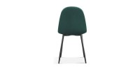Chaise 'Boï' Velours Vert Pieds Noir