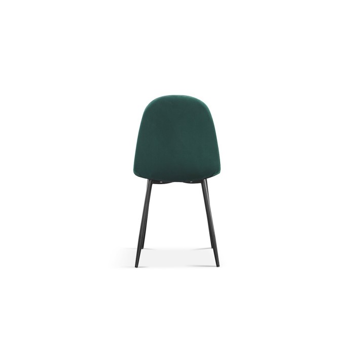 Chaise 'Boï' Velours Vert Pieds Noir