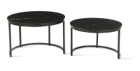 Table basse collection NAZARI. Meuble type CONTEMPORAIN. Marbre noir.