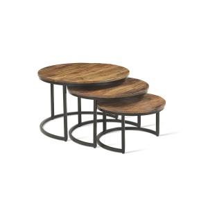 Table basse collection ARNOLD marron-bois.