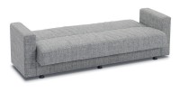 Canapé 3 places convertible gris clair ZEN, couchage 180x100 cm