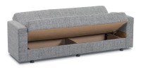 Canapé 3 places convertible gris clair ZEN, couchage 180x100 cm