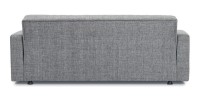 Canapé 3 places convertible gris clair ZEN, couchage 180x100 cm