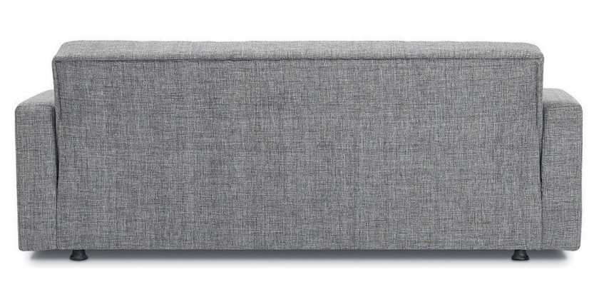 Canapé 3 places convertible gris clair ZEN, couchage 180x100 cm