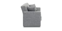 Canapé 3 places convertible gris clair ZEN, couchage 180x100 cm