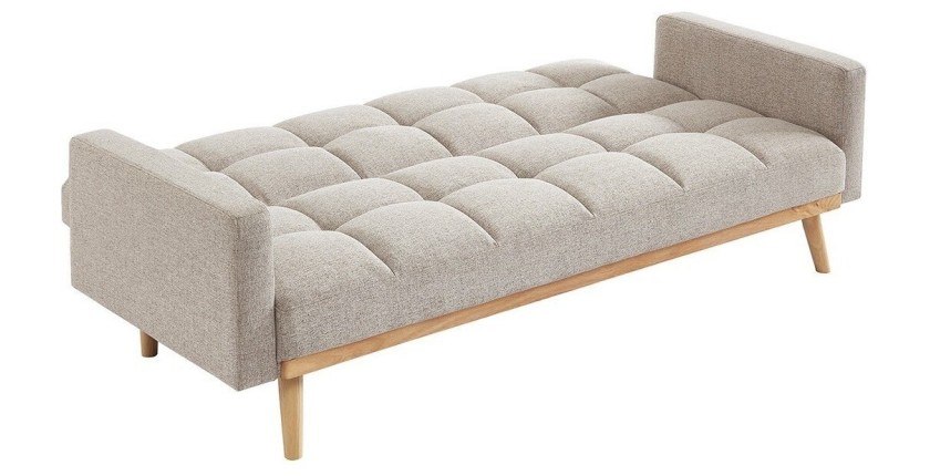 Canapé lit 3 places convertible beige collection ADONA