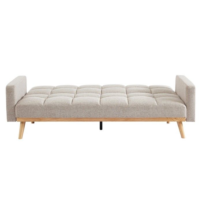 Canapé lit 3 places convertible beige collection ADONA