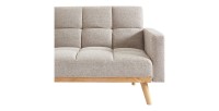 Canapé lit 3 places convertible beige collection ADONA