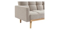 Canapé lit 3 places convertible beige collection ADONA