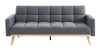 Canapé 3 places convertible gris ADONA