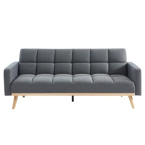 Canapé 3 places convertible gris ADONA