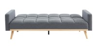 Canapé 3 places convertible gris ADONA