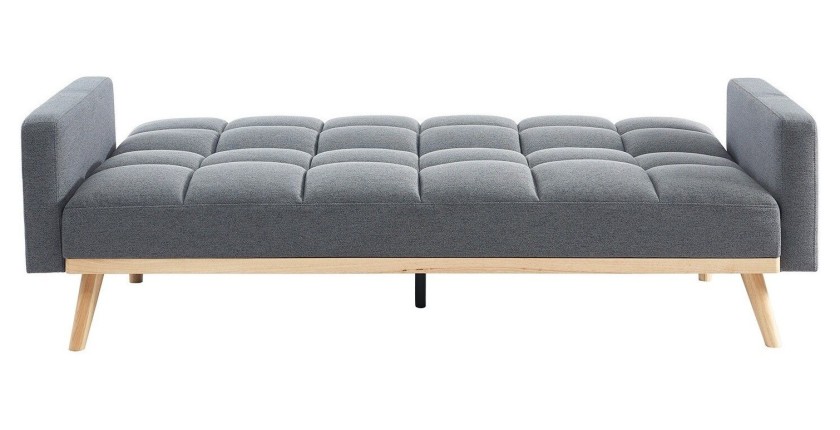 Canapé 3 places convertible gris ADONA