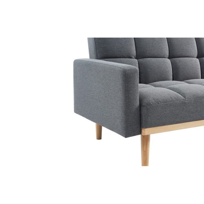 Canapé 3 places convertible gris ADONA