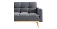Canapé 3 places convertible gris ADONA