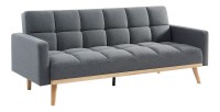 Canapé 3 places convertible gris ADONA