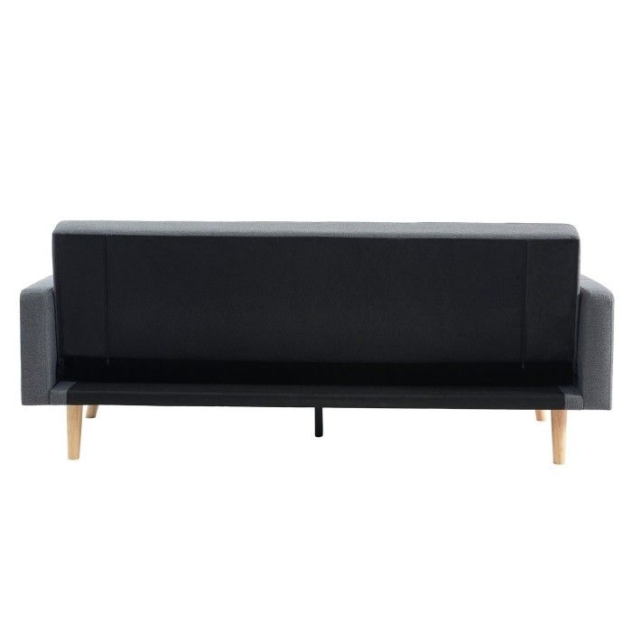 Canapé 3 places convertible gris ADONA