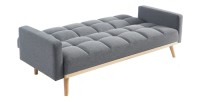 Canapé 3 places convertible gris ADONA