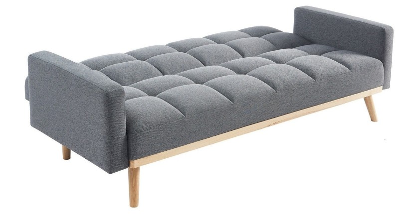 Canapé 3 places convertible gris ADONA