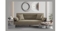Canapé 3 places convertible beige collection SILAS