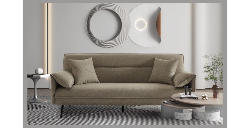 Canapé 3 places convertible beige collection SILAS