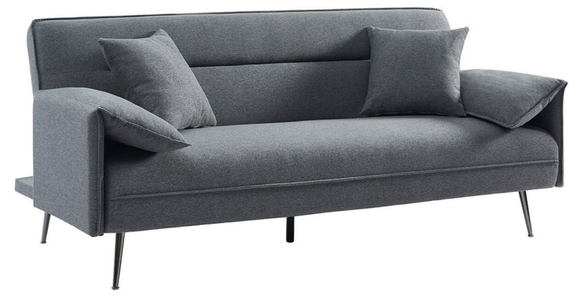 Canapé 3 places convertible gris collection SILAS