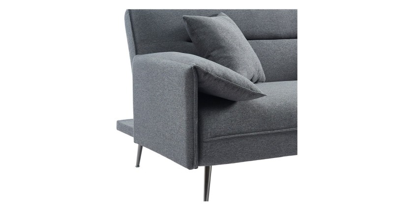 Canapé 3 places convertible gris collection SILAS