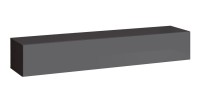 Meuble TV suspendu 180cm coloris gris collection SWITCH. Finitions brillantes.
