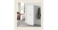 Armoire de rangement, collection STAN, 2 portes, coloris blanc,  idéal pour votre entrée, salle de bain ou buanderie.