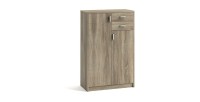 Commode  TOLLY 2 portes, 2 tiroirs, 110cm coloris chêne sonoma