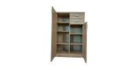 Commode  TOLLY 2 portes, 2 tiroirs, 110cm coloris chêne sonoma