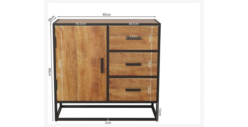 Commode MADEIRO bois exotique mangolia