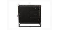 Commode MADEIRO bois exotique mangolia noir