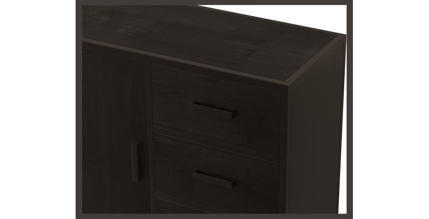 Commode MADEIRO bois exotique mangolia noir
