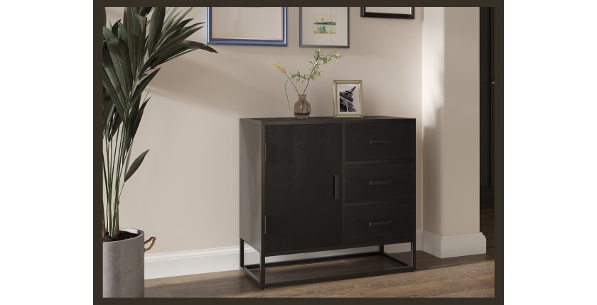 Commode MADEIRO bois exotique mangolia noir