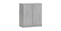 Commode SPACI 2 portes 84cm coloris chêne gris