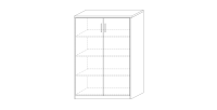Commode SPACI 2 portes 110cm coloris sonoma