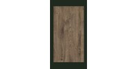 Lit adulte 140x200 collection ASSIA. Coloris vert kaki et  finitions aspect chêne.