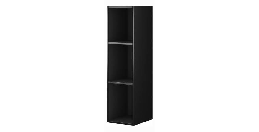 Étagère suspendue collection ZANTE. Coloris noir brillant pailleté.