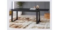 Ensemble de 6 meubles de salon collection ZANTE. Couleur noir brillant pailleté.