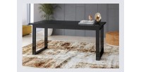 Ensemble de 6 meubles de salon collection ZANTE. Couleur noir brillant pailleté.
