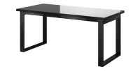 Ensemble de 6 meubles de salon collection ZANTE. Couleur noir brillant pailleté.