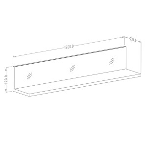 Etagère 120cm collection ZANTE. Coloris blanc brillant.