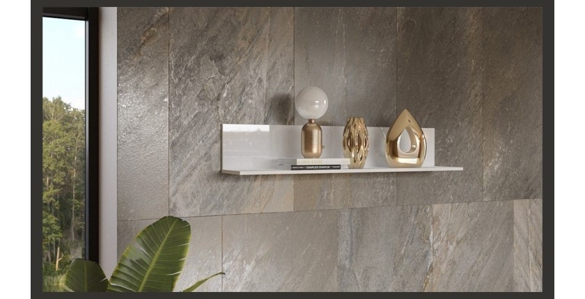 Etagère 120cm collection ZANTE. Coloris blanc brillant.