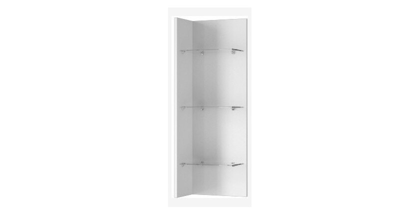Étagère verticale avec éclairage LED intégré collection ZANTE. Coloris blanc brillant.