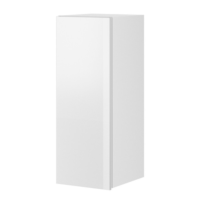 Vitrine suspendue 1 porte collection ZANTE. Coloris blanc brillant.