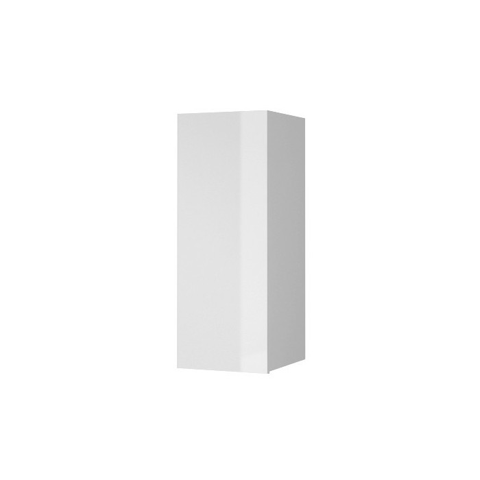 Vitrine suspendue 1 porte collection ZANTE. Coloris blanc brillant.